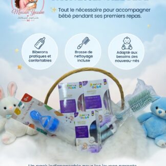 pack biberons bleu ciel