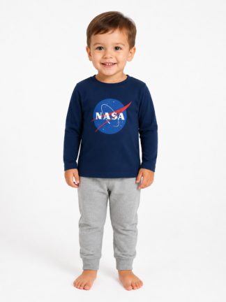 Pyjamas garçon – Motif Espace NASA   (2-3 ans)