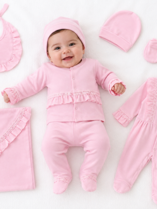 Pack Naissance 7 Pièces Rose (0-3mois) Origin Turkey