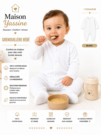 Grenouillère Blanche Uni Simple