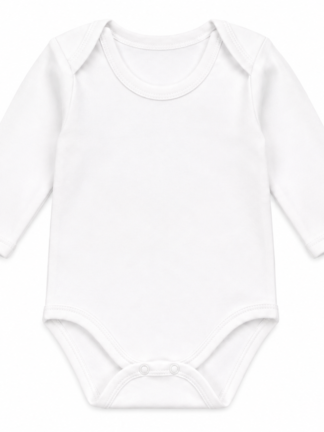 Body Bébé Manches Longues Uni Blanc