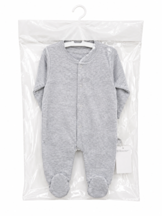 Grenouillère Gris Simple  (3-6mois)