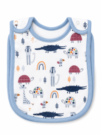 Lot de 2 Bavoirs Bébé – Animaux de la Jungle