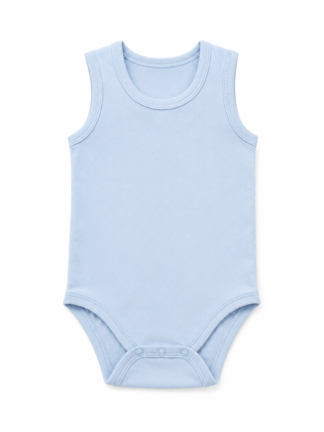 Accueil Body Bébé Débardeur Uni Bleu Ciel