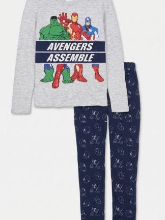 Pyjama garçon – Super-héros – Gris & Bleu – (2-3 ans)