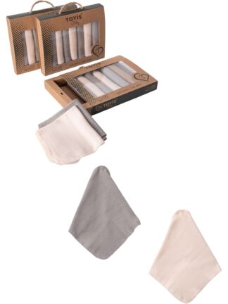 Lot de Six Serviettes Essuie Bouche Bébé Garçon