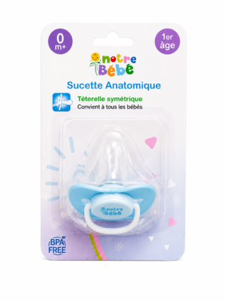 Accueil Sucette Anatomique Bleu 0m+ (1eme age) notre bébé